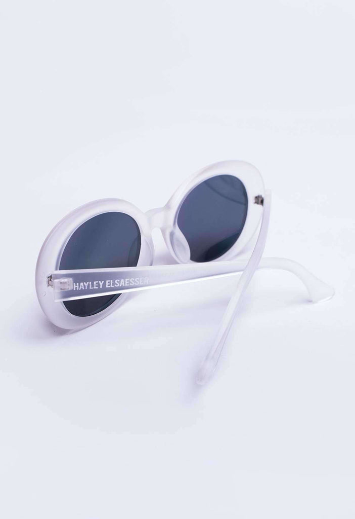Frosty Clear Roswell Sunnies - HAYLEY ELSAESSER 
