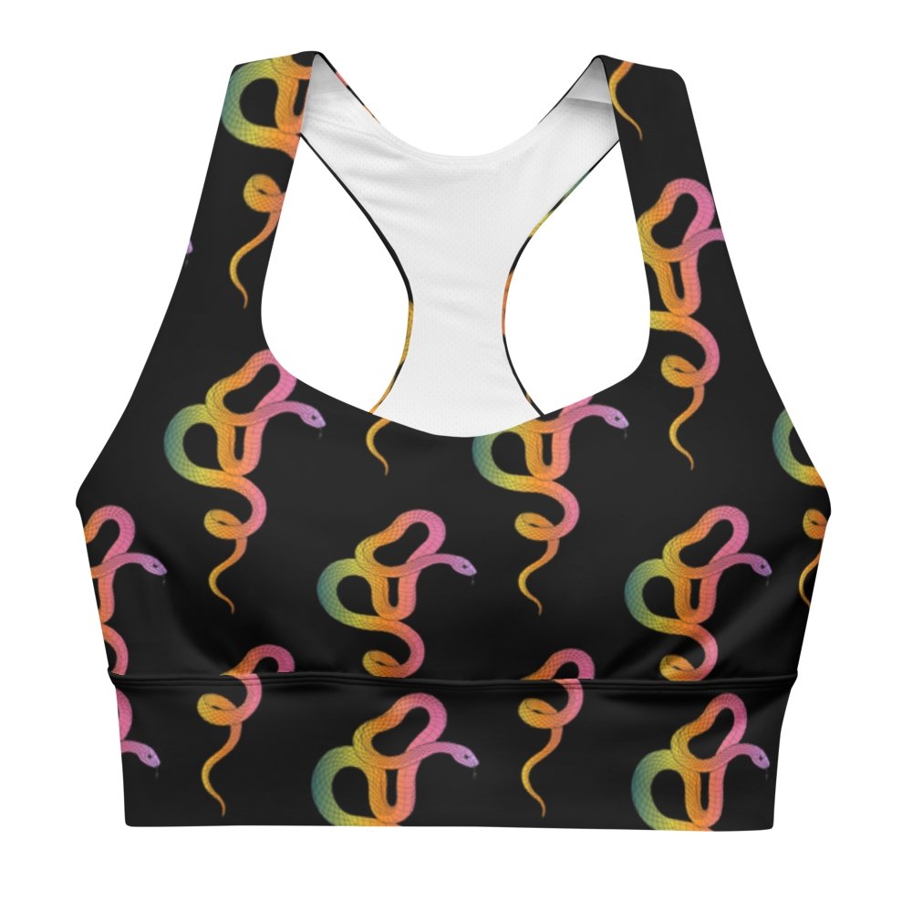 Snake Print Longline sports bra - HAYLEY ELSAESSER 