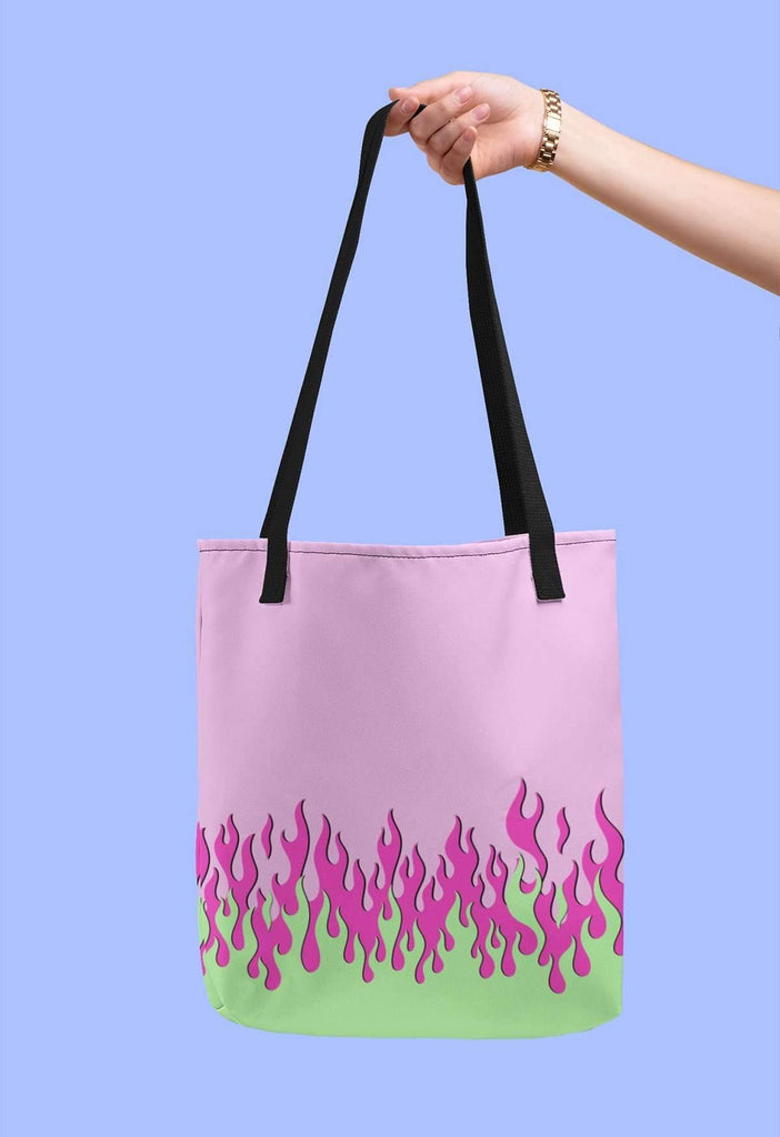 Pink Flame Tote Bag - HAYLEY ELSAESSER 