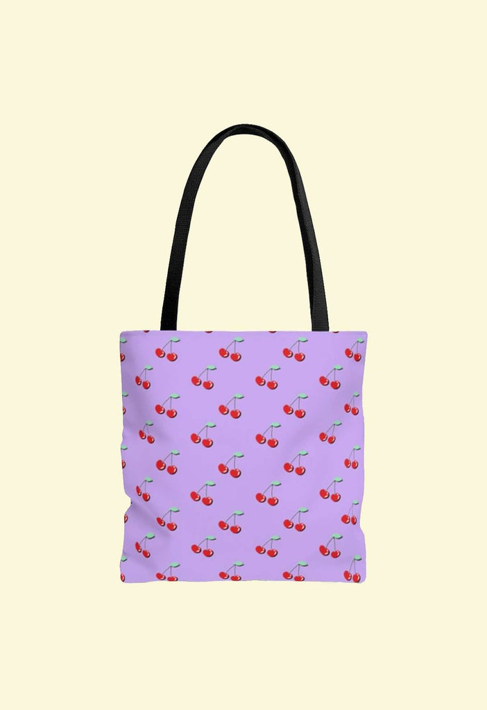 Lilac Cherry Print Tote Bag - HAYLEY ELSAESSER 