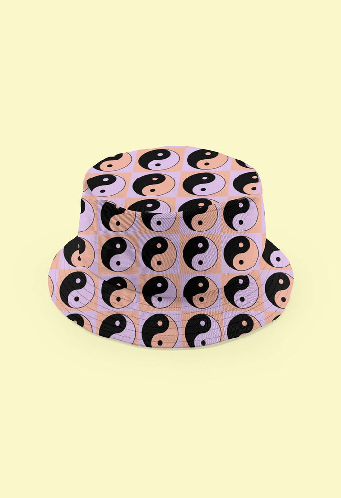 Checkered Yin Yang Print Bucket Hat Sample - HAYLEY ELSAESSER 