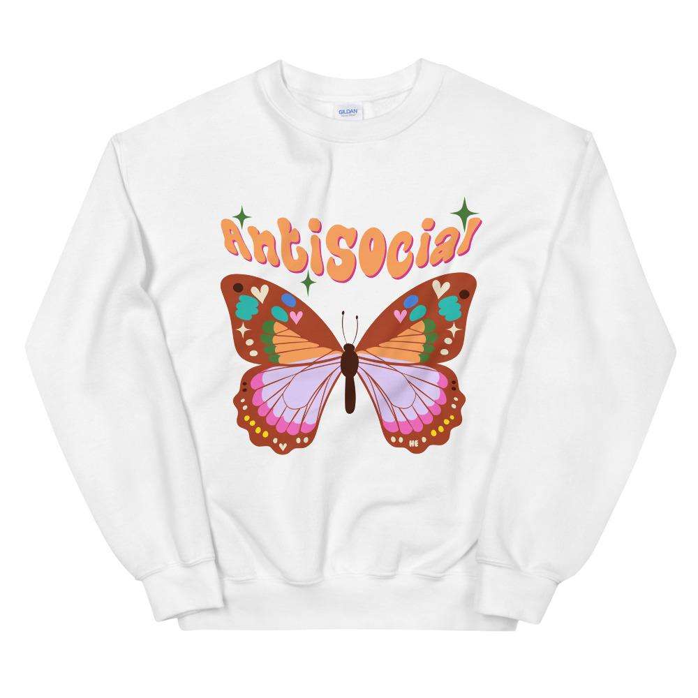 Antisocial Butterfly Crewneck Sweatshirt - HAYLEY ELSAESSER 
