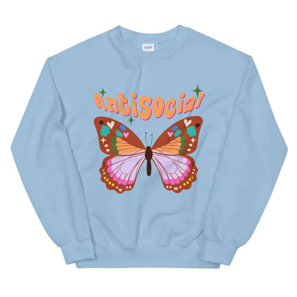 Antisocial Butterfly Crewneck Sweatshirt - HAYLEY ELSAESSER 