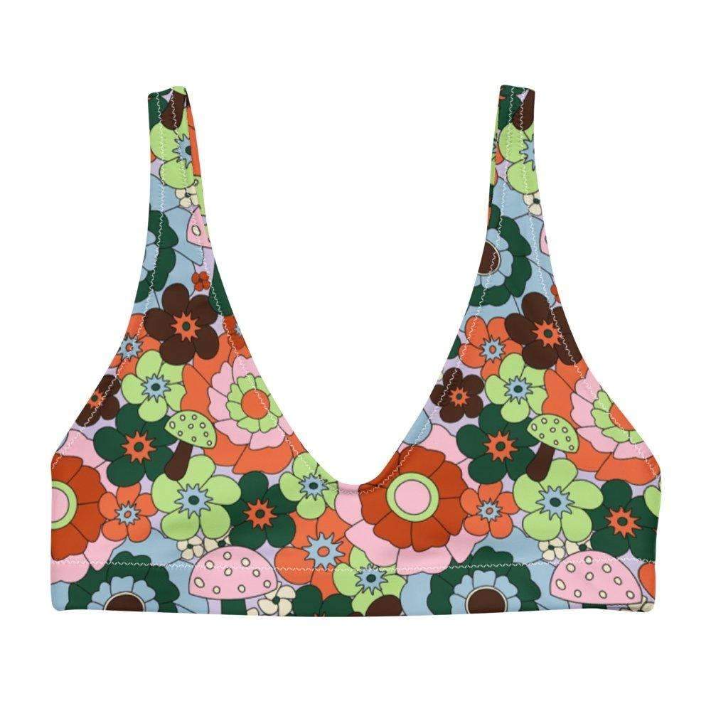 Mushroom Floral Recycled Bikini Top Sample - HAYLEY ELSAESSER 