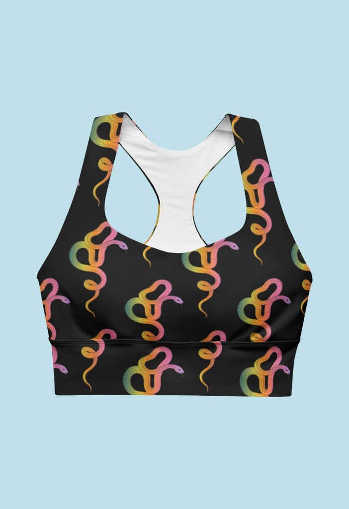 Snake Print Longline sports bra - HAYLEY ELSAESSER 
