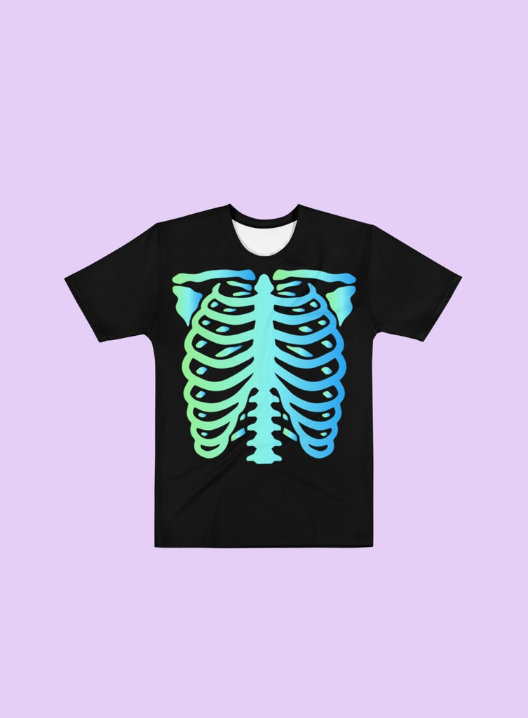 Black and Blue Skeleton T-shirt - HAYLEY ELSAESSER 