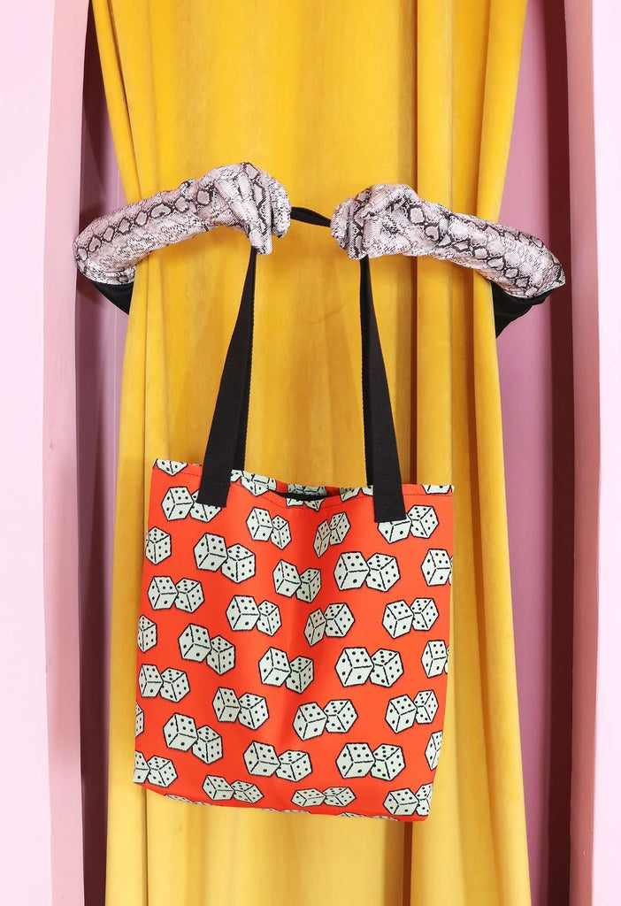 ROLLING DICE PRINT TOTE BAG - HAYLEY ELSAESSER 