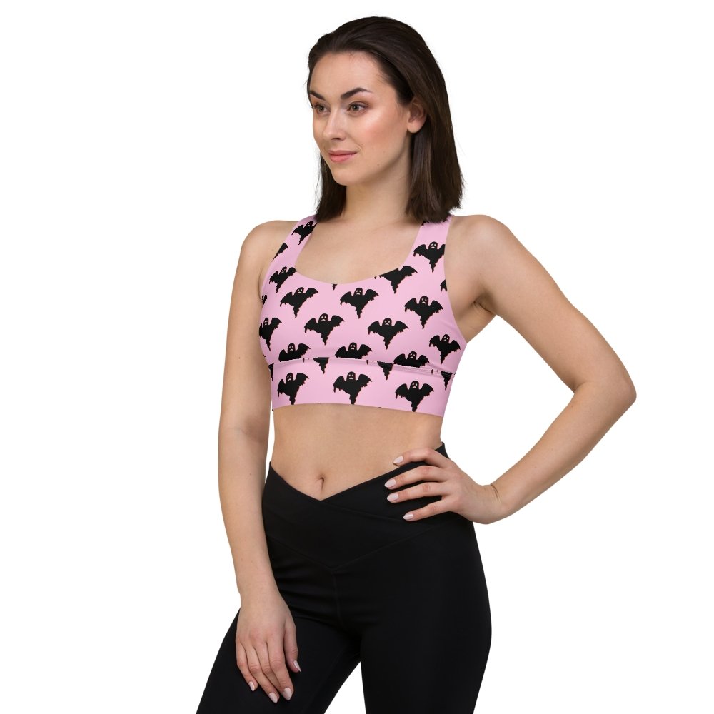 Pink Ghost Longline sports bra - HAYLEY ELSAESSER 