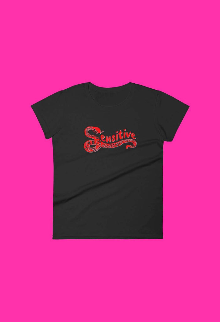 Sensitive Snake Fitted Baby Tee - HAYLEY ELSAESSER 