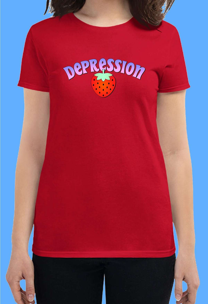 Depression Fitted Baby Tee - HAYLEY ELSAESSER 