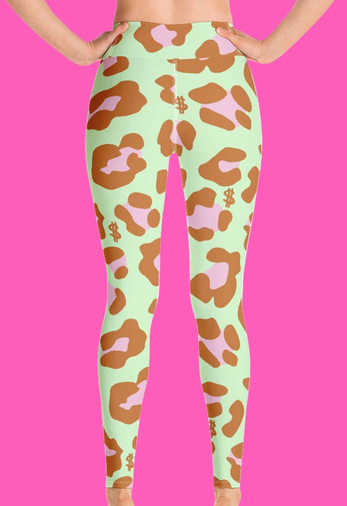 Mint Leopard Print Leggings - HAYLEY ELSAESSER 