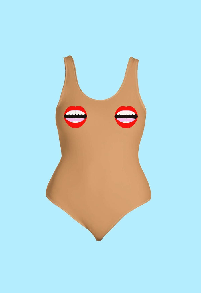 Mouthy Naked Swimsuit - HAYLEY ELSAESSER 