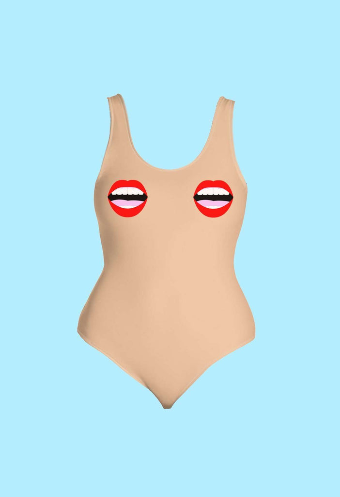 Mouthy Naked Swimsuit - HAYLEY ELSAESSER 