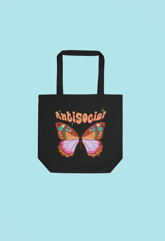 Antisocial Butterfly Organic Cotton Tote Bag - HAYLEY ELSAESSER 