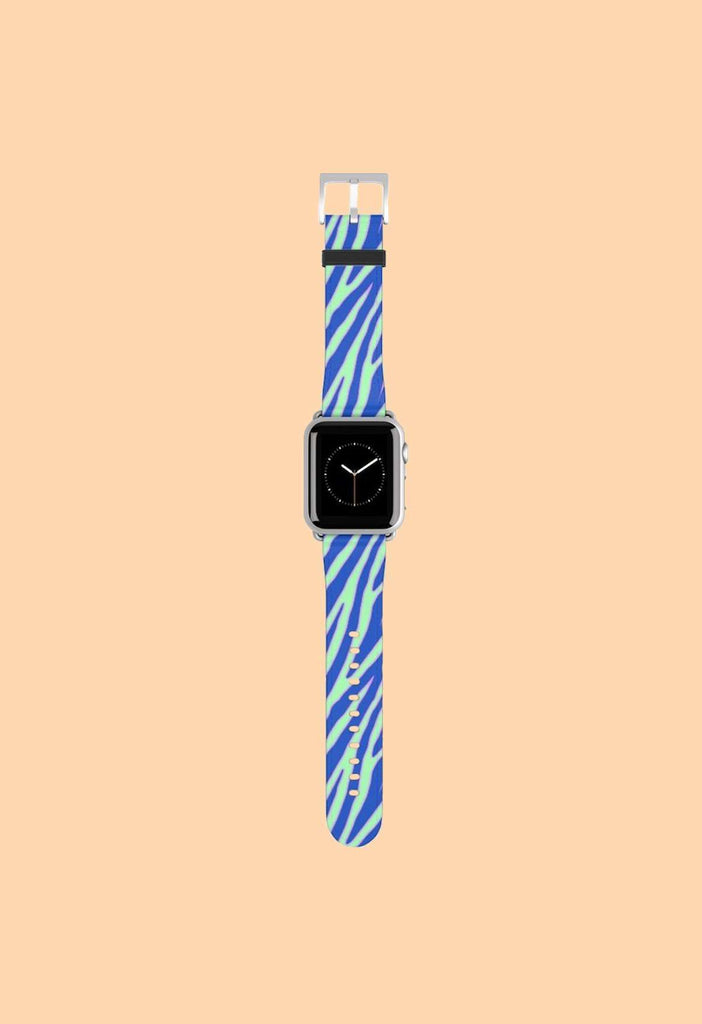 Blue Zebra Print Apple Watch Band - HAYLEY ELSAESSER 