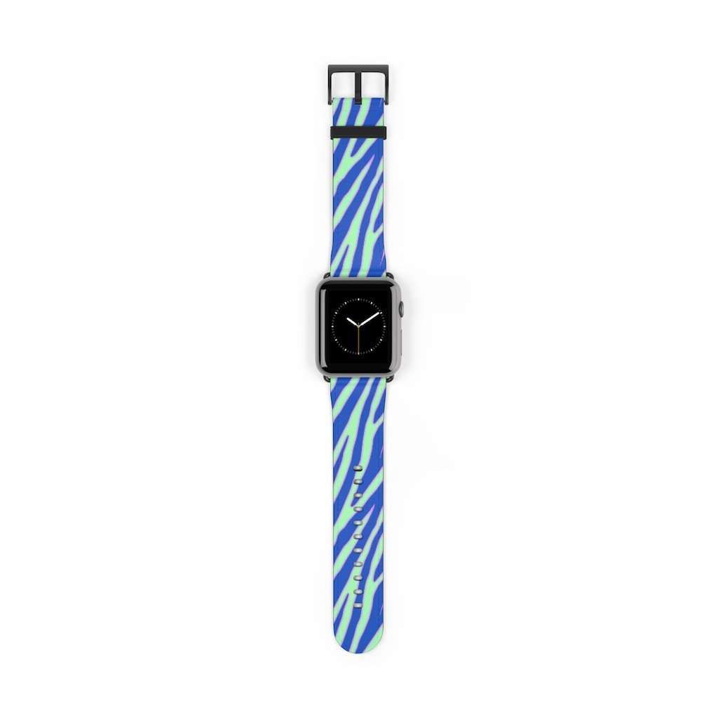 Blue Zebra Print Apple Watch Band - HAYLEY ELSAESSER 