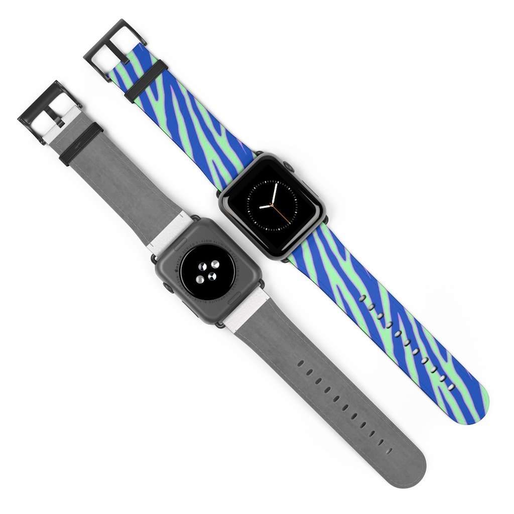 Blue Zebra Print Apple Watch Band - HAYLEY ELSAESSER 