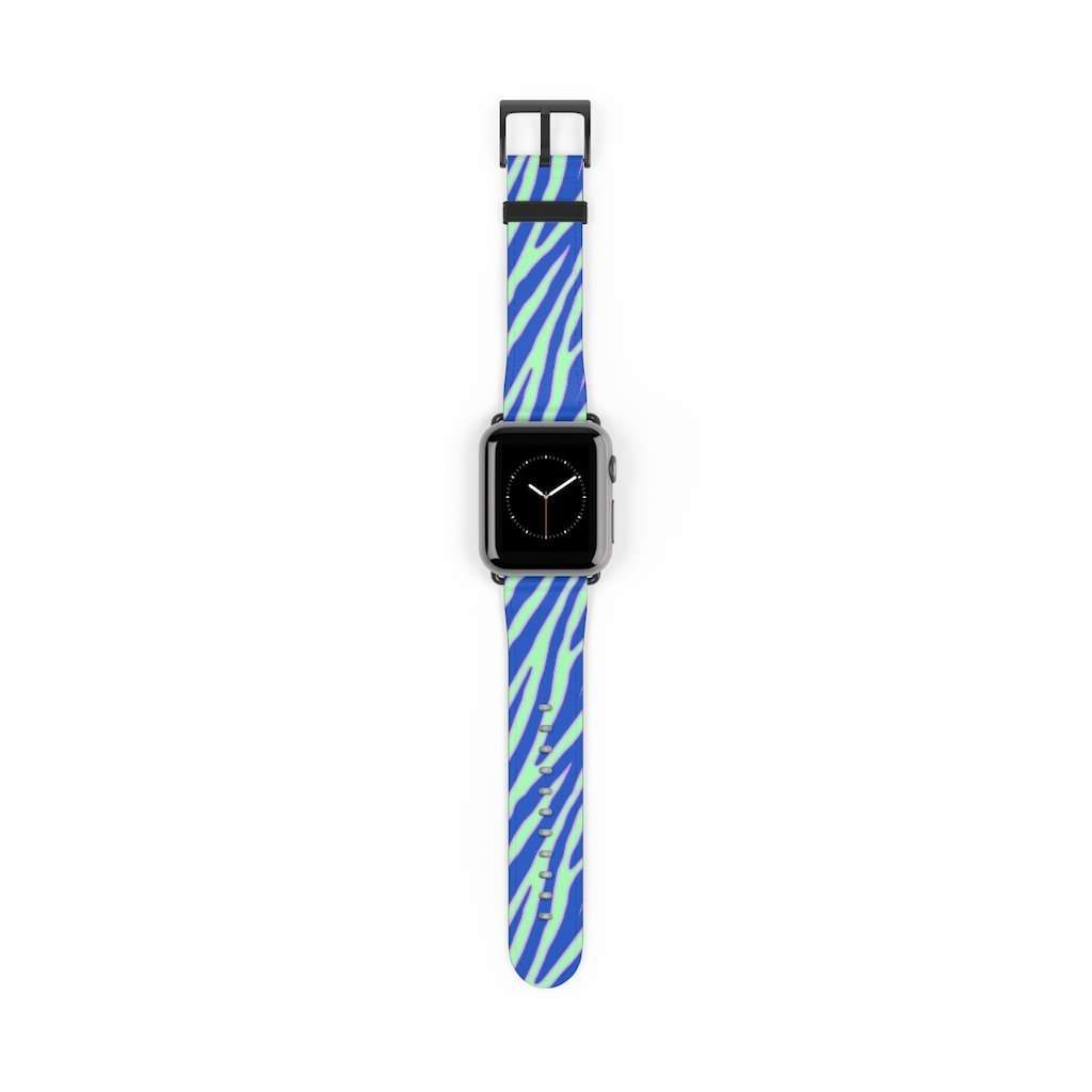 Blue Zebra Print Apple Watch Band - HAYLEY ELSAESSER 