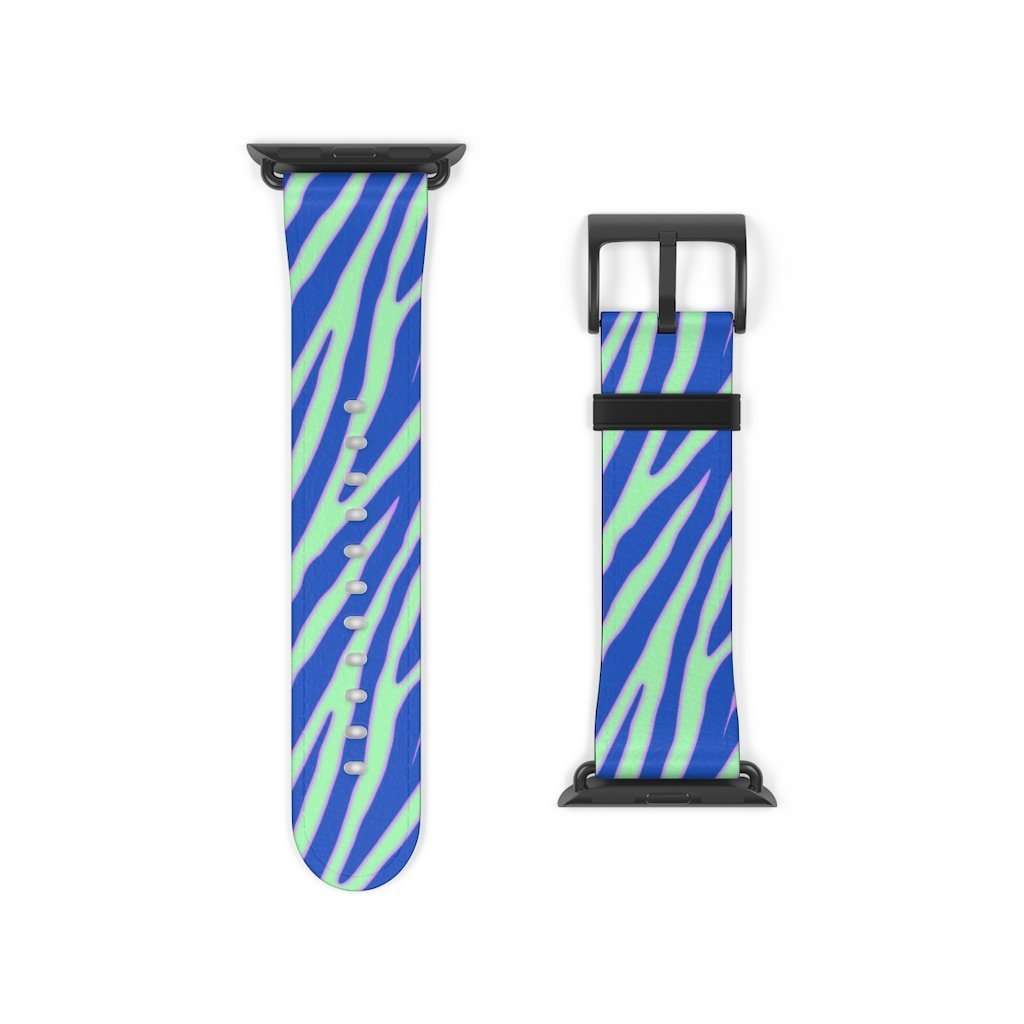 Blue Zebra Print Apple Watch Band - HAYLEY ELSAESSER 