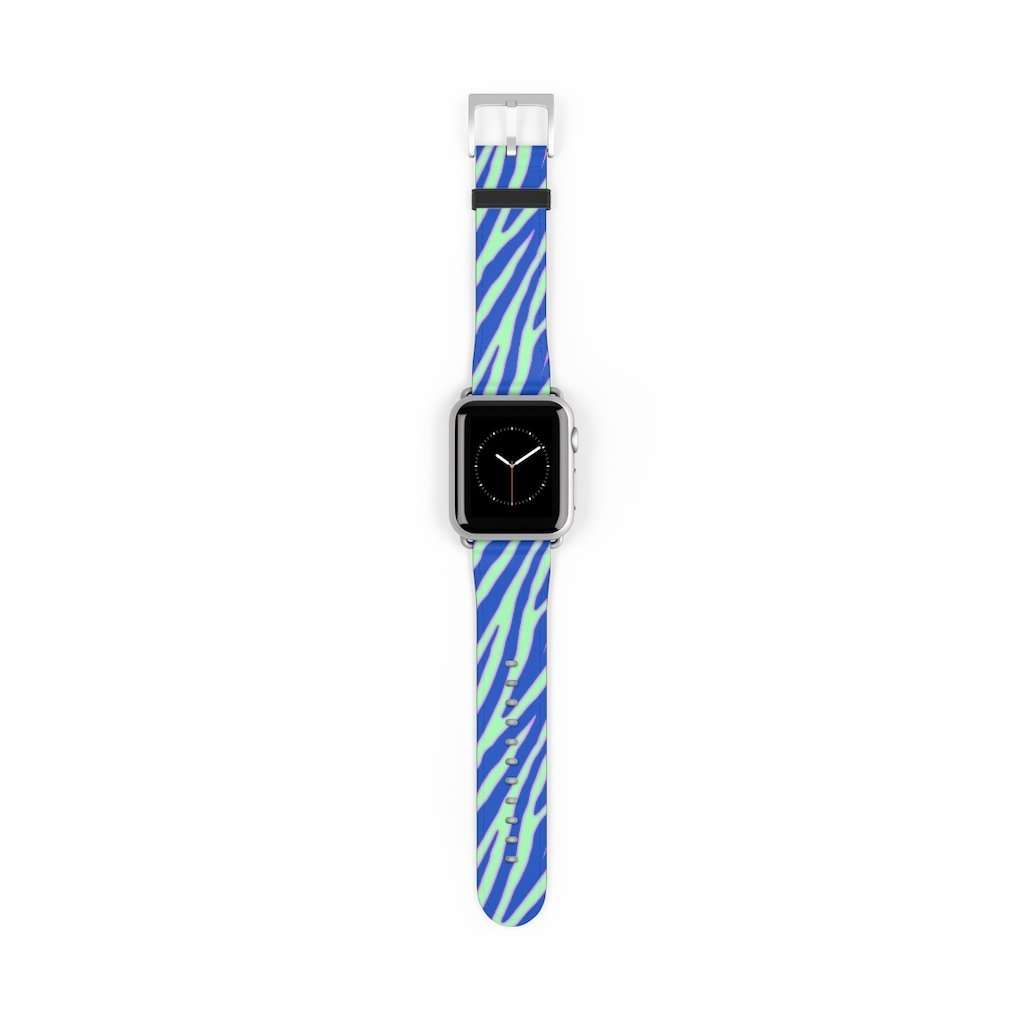 Blue Zebra Print Apple Watch Band - HAYLEY ELSAESSER 