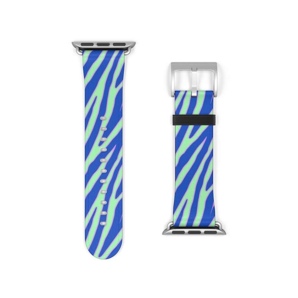Blue Zebra Print Apple Watch Band - HAYLEY ELSAESSER 