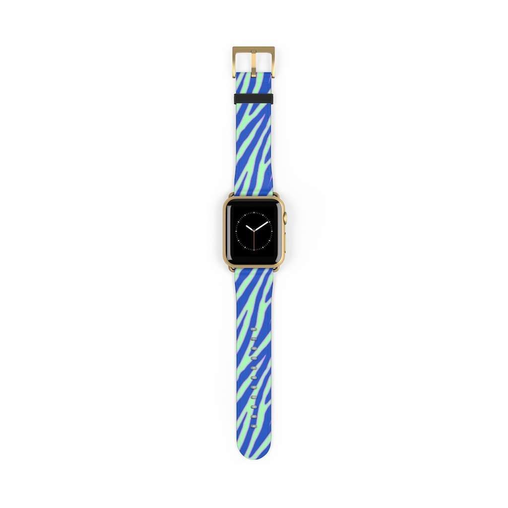 Blue Zebra Print Apple Watch Band - HAYLEY ELSAESSER 