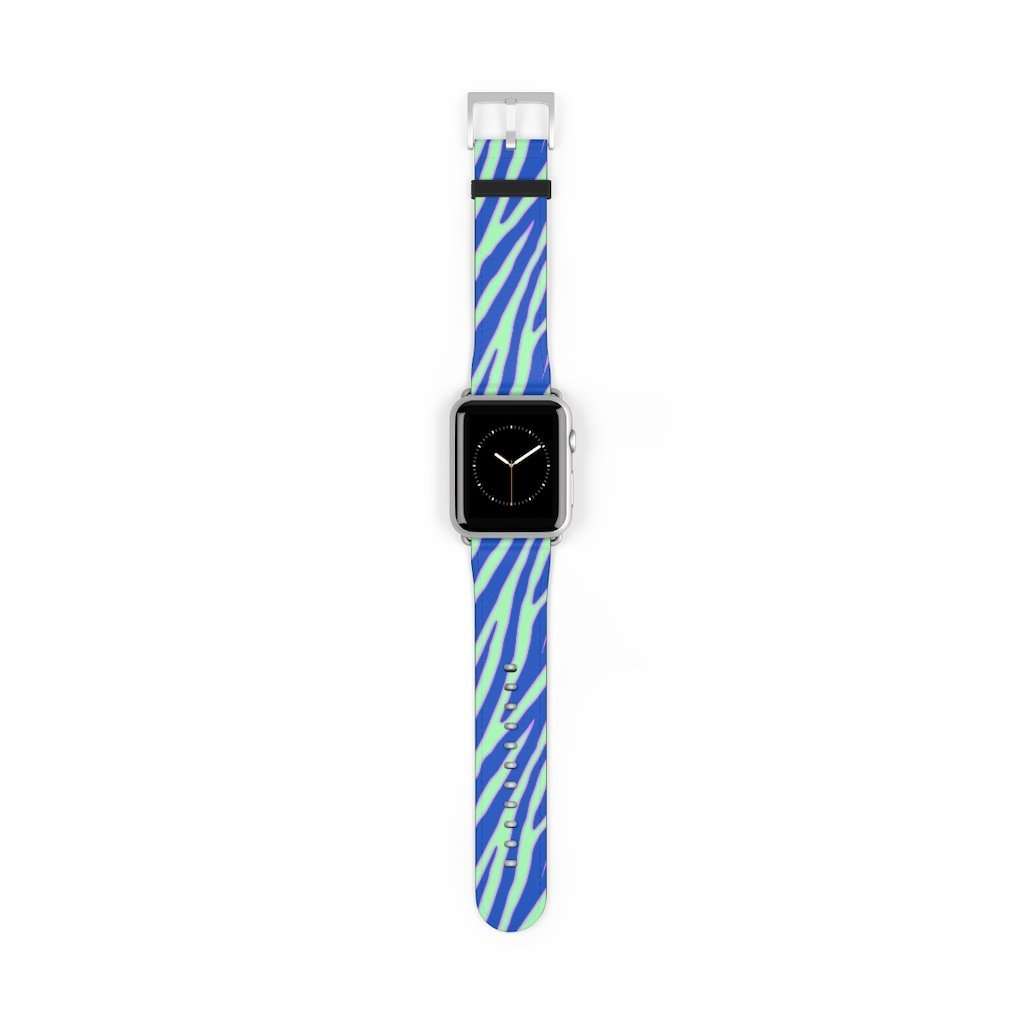 Blue Zebra Print Apple Watch Band - HAYLEY ELSAESSER 