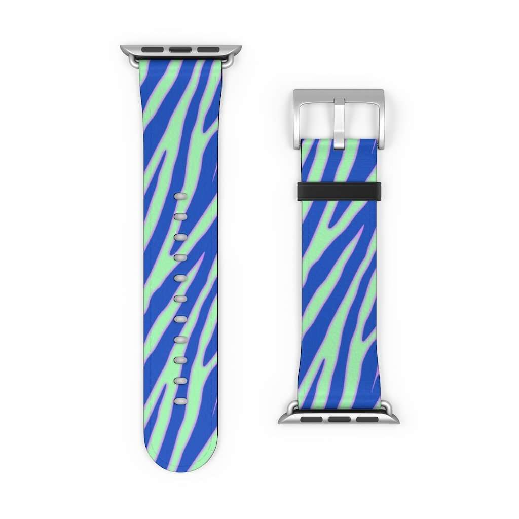 Blue Zebra Print Apple Watch Band - HAYLEY ELSAESSER 