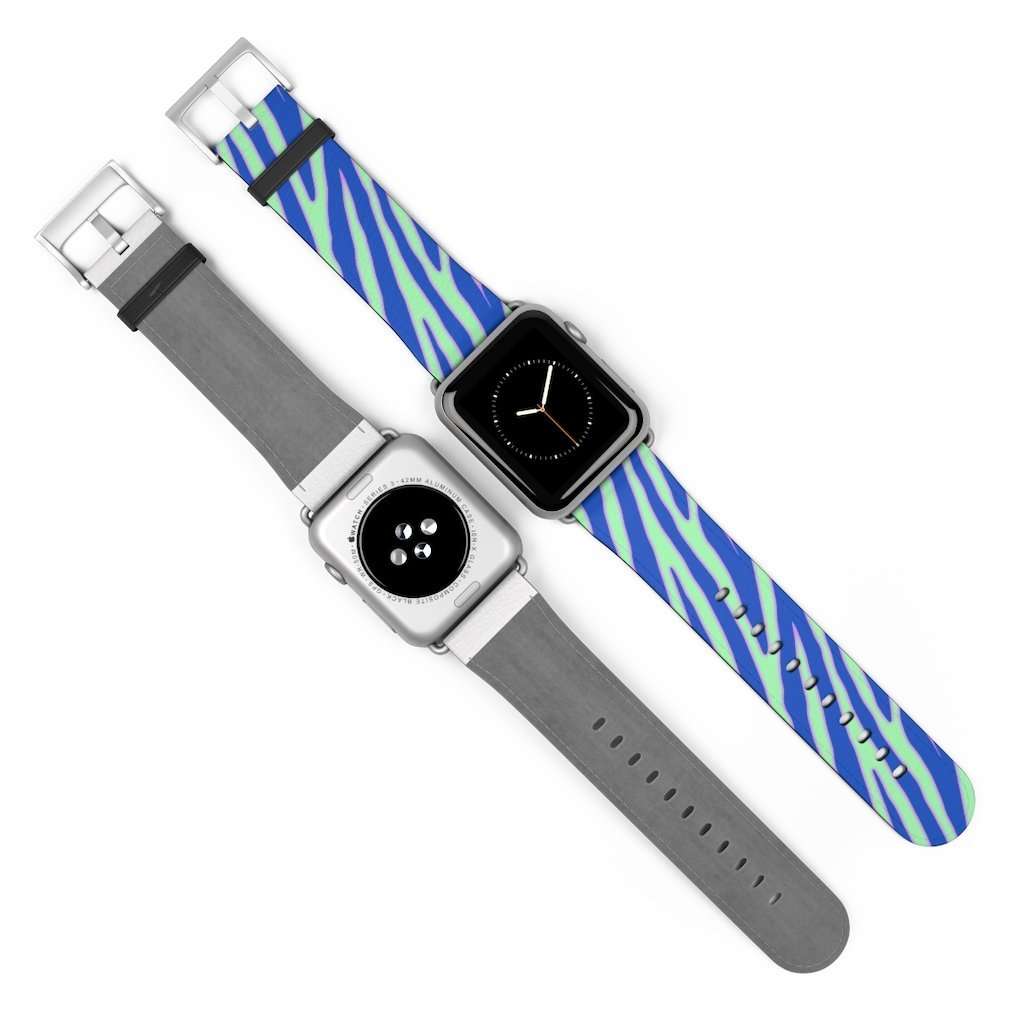Blue Zebra Print Apple Watch Band - HAYLEY ELSAESSER 