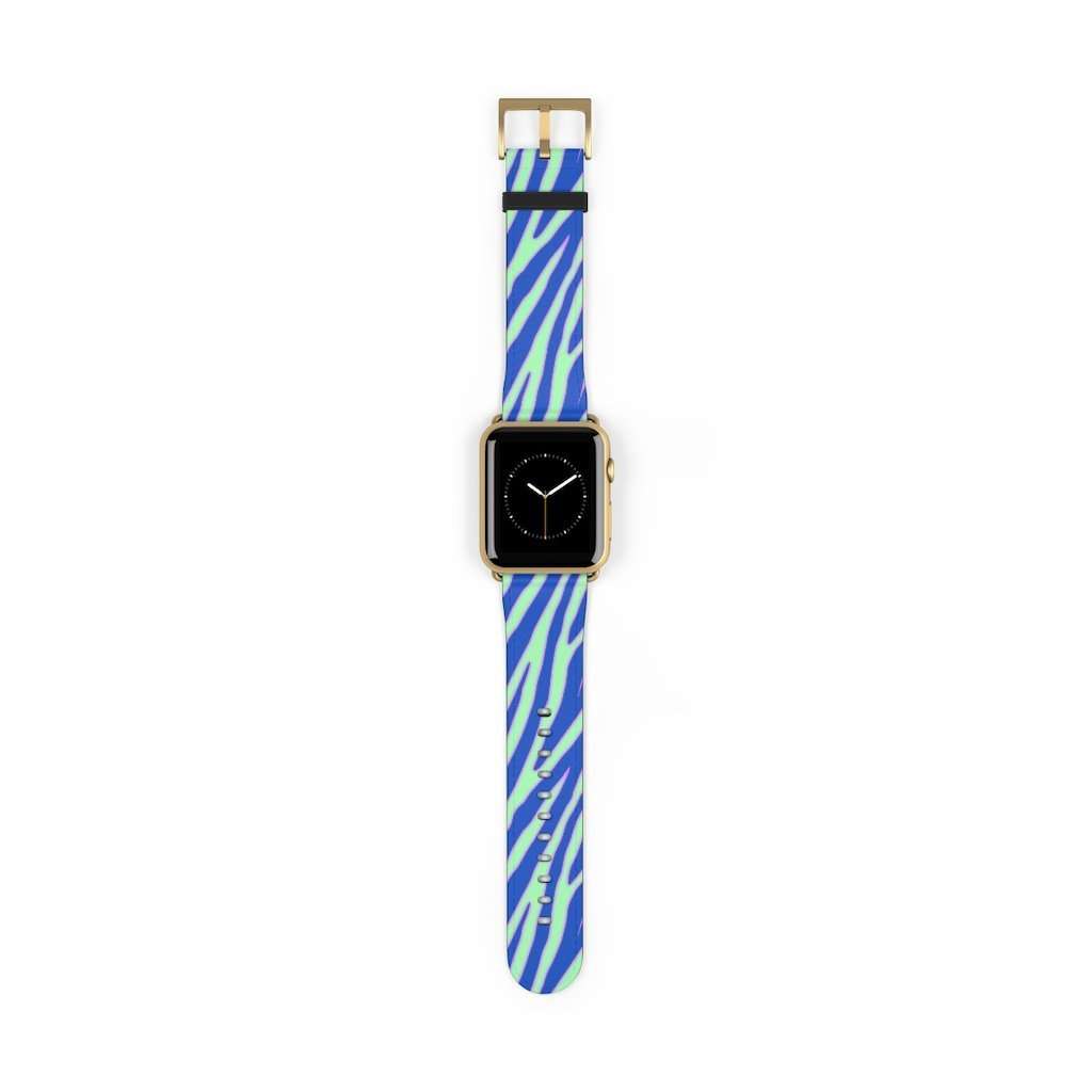 Blue Zebra Print Apple Watch Band - HAYLEY ELSAESSER 