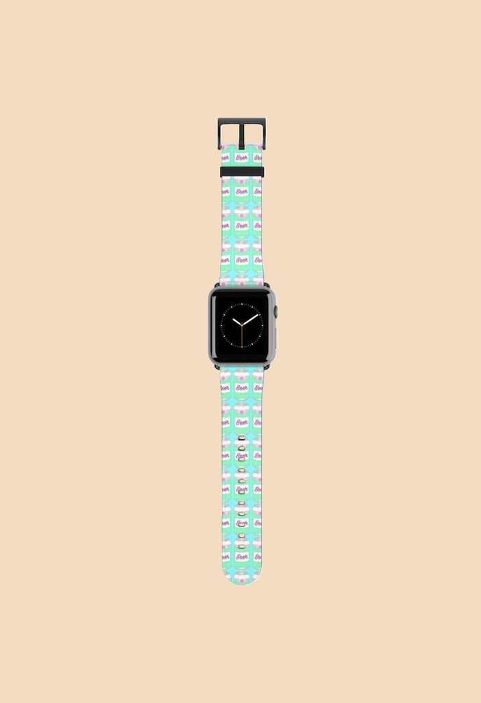 Brewski Beer Print Apple Watch Band - HAYLEY ELSAESSER 