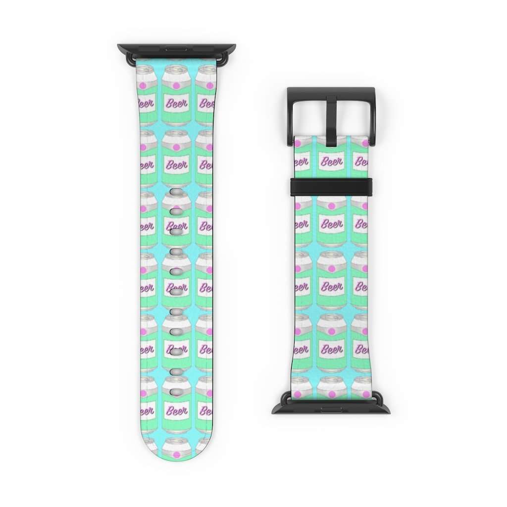 Brewski Beer Print Apple Watch Band - HAYLEY ELSAESSER 