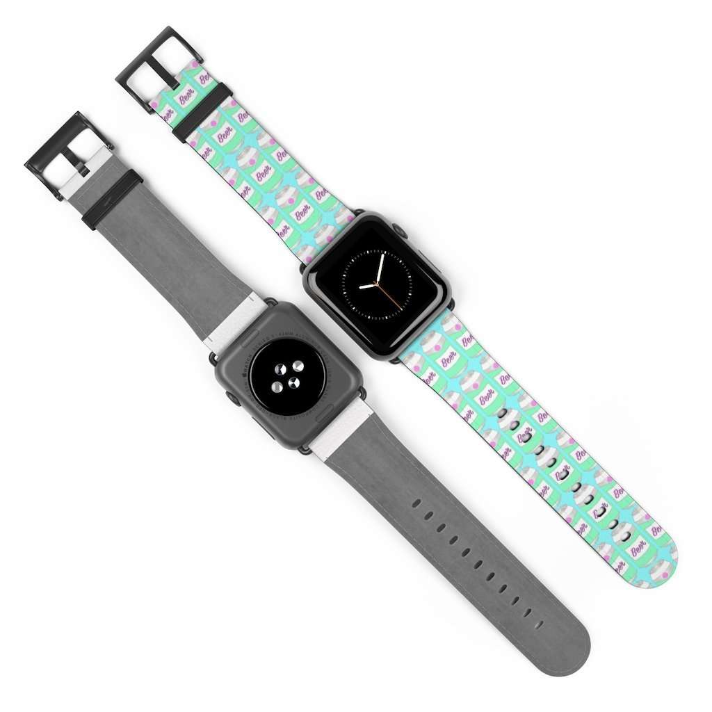 Brewski Beer Print Apple Watch Band - HAYLEY ELSAESSER 