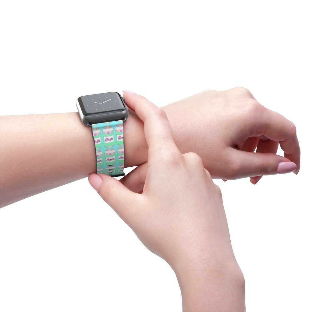 Brewski Beer Print Apple Watch Band - HAYLEY ELSAESSER 