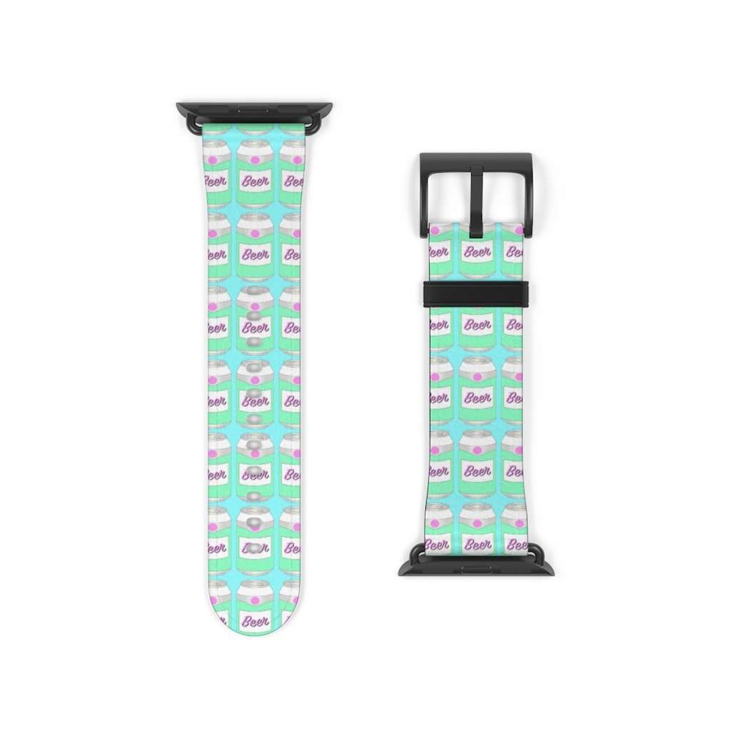 Brewski Beer Print Apple Watch Band - HAYLEY ELSAESSER 