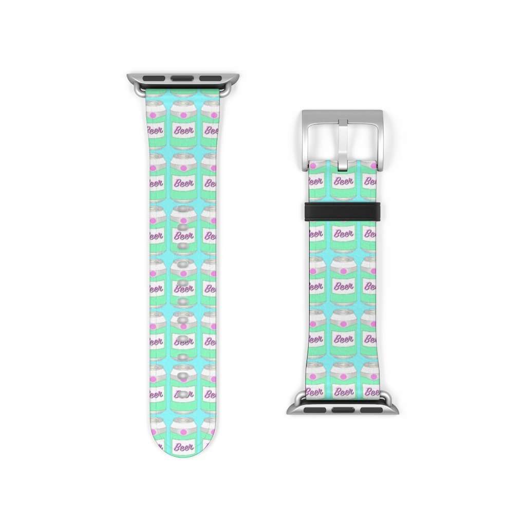 Brewski Beer Print Apple Watch Band - HAYLEY ELSAESSER 