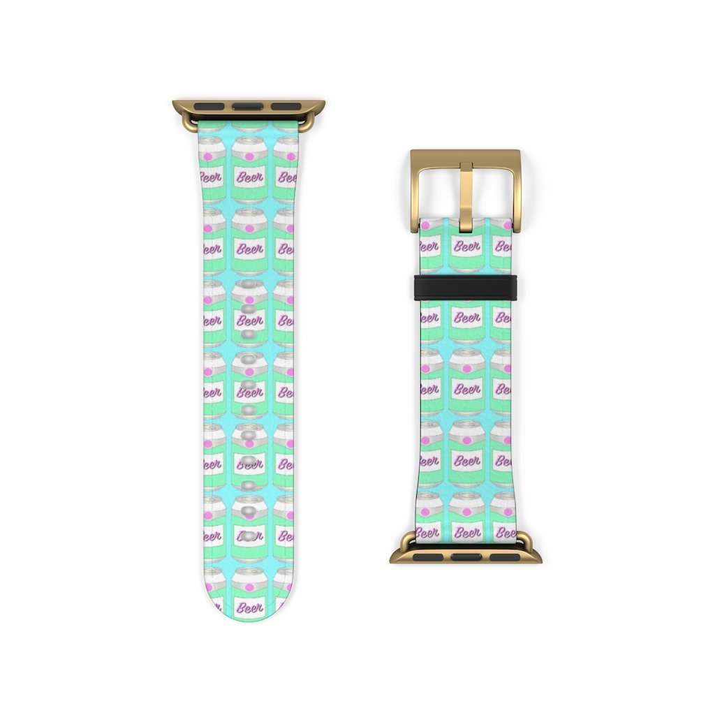 Brewski Beer Print Apple Watch Band - HAYLEY ELSAESSER 