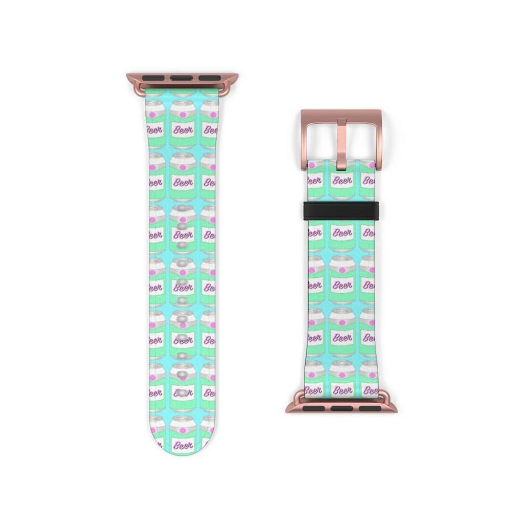 Brewski Beer Print Apple Watch Band - HAYLEY ELSAESSER 