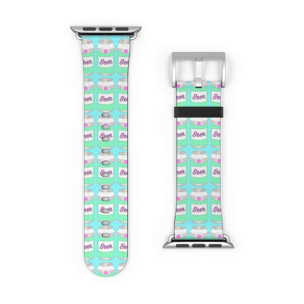 Brewski Beer Print Apple Watch Band - HAYLEY ELSAESSER 