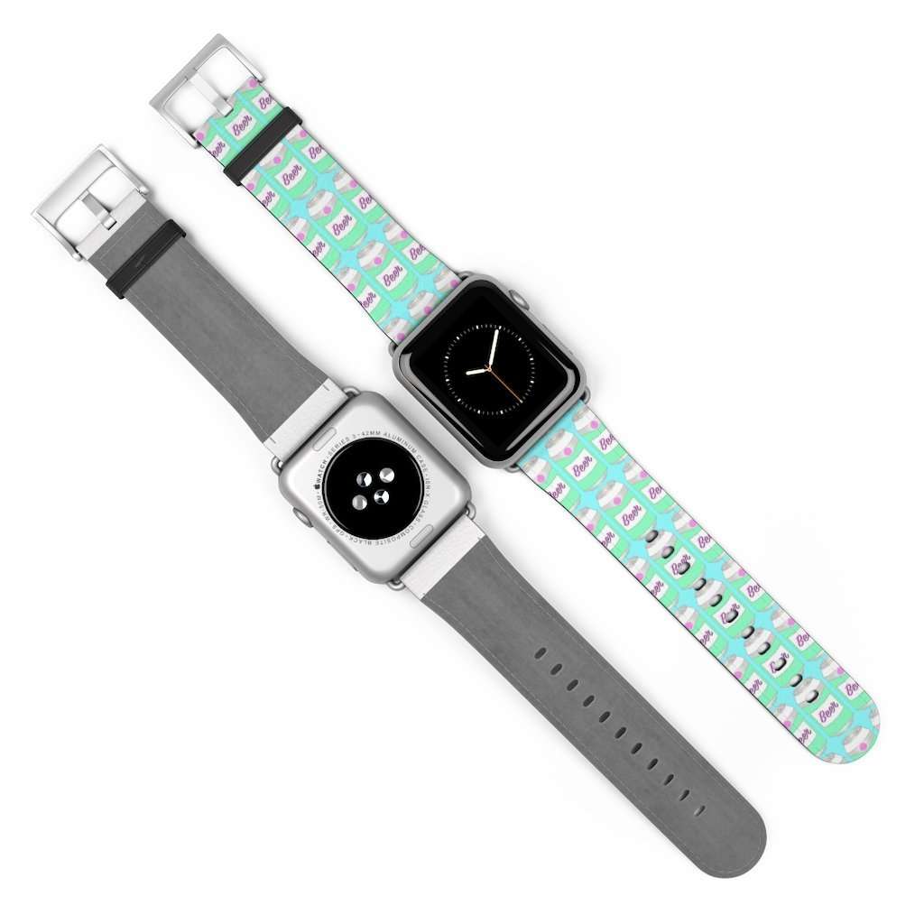 Brewski Beer Print Apple Watch Band - HAYLEY ELSAESSER 