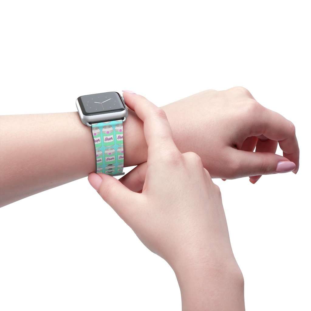 Brewski Beer Print Apple Watch Band - HAYLEY ELSAESSER 