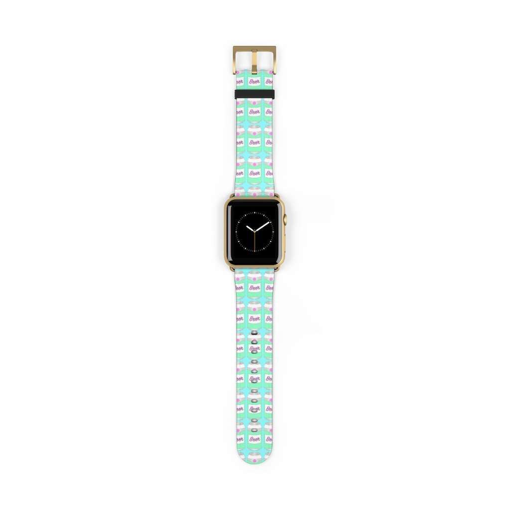 Brewski Beer Print Apple Watch Band - HAYLEY ELSAESSER 