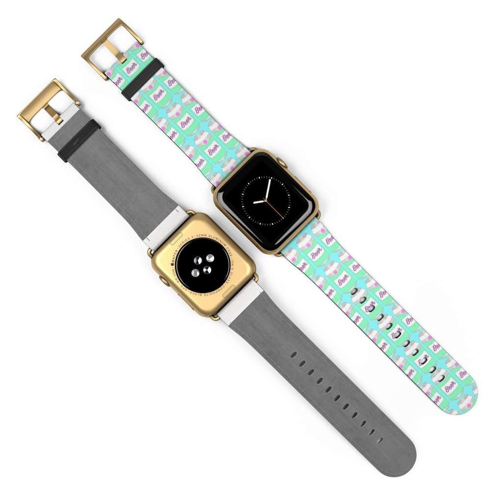 Brewski Beer Print Apple Watch Band - HAYLEY ELSAESSER 
