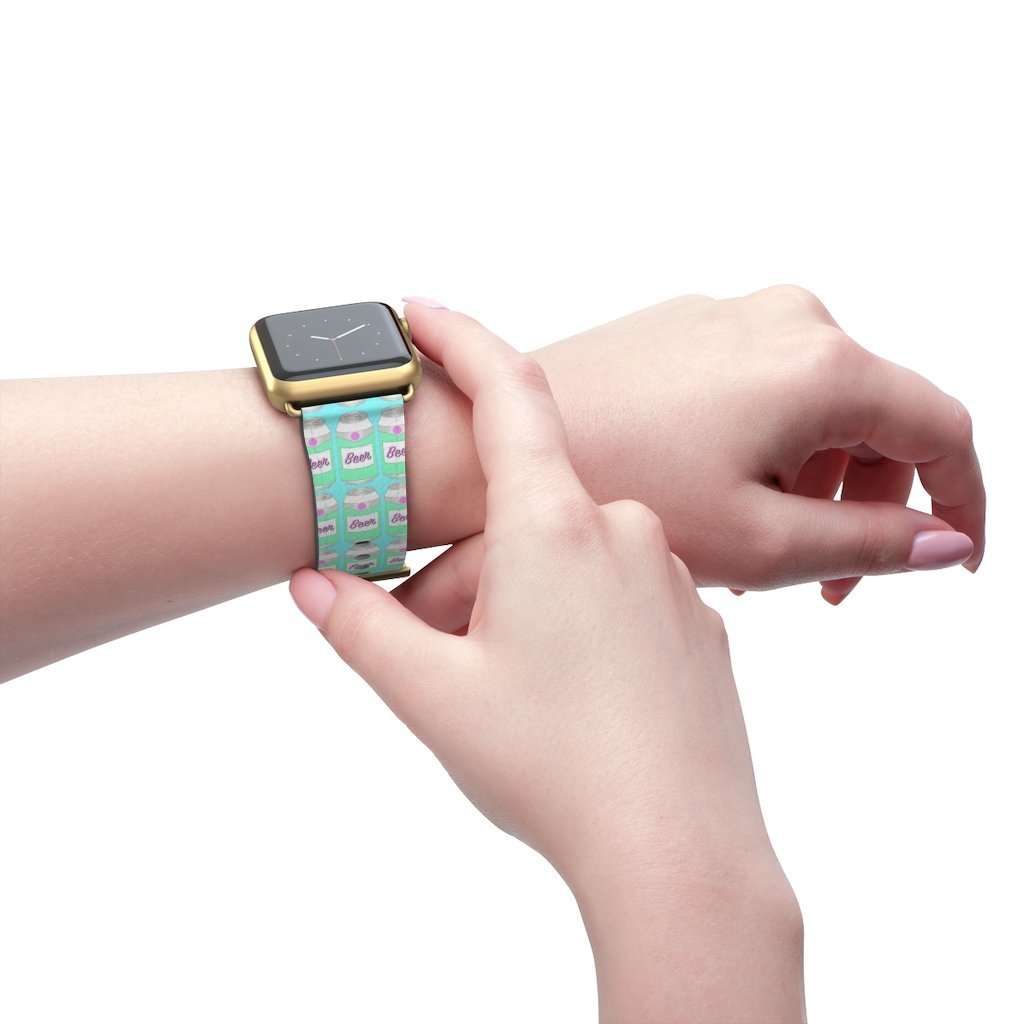 Brewski Beer Print Apple Watch Band - HAYLEY ELSAESSER 