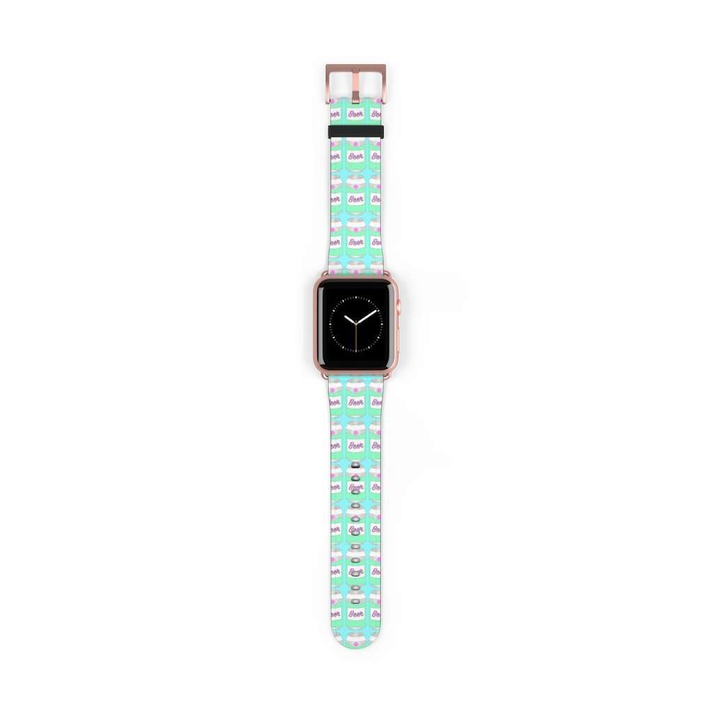 Brewski Beer Print Apple Watch Band - HAYLEY ELSAESSER 