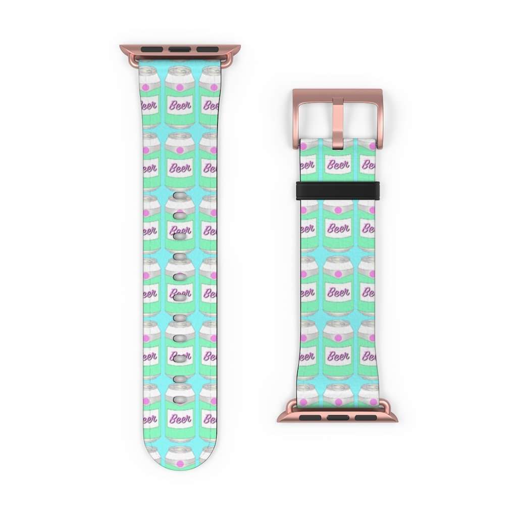 Brewski Beer Print Apple Watch Band - HAYLEY ELSAESSER 