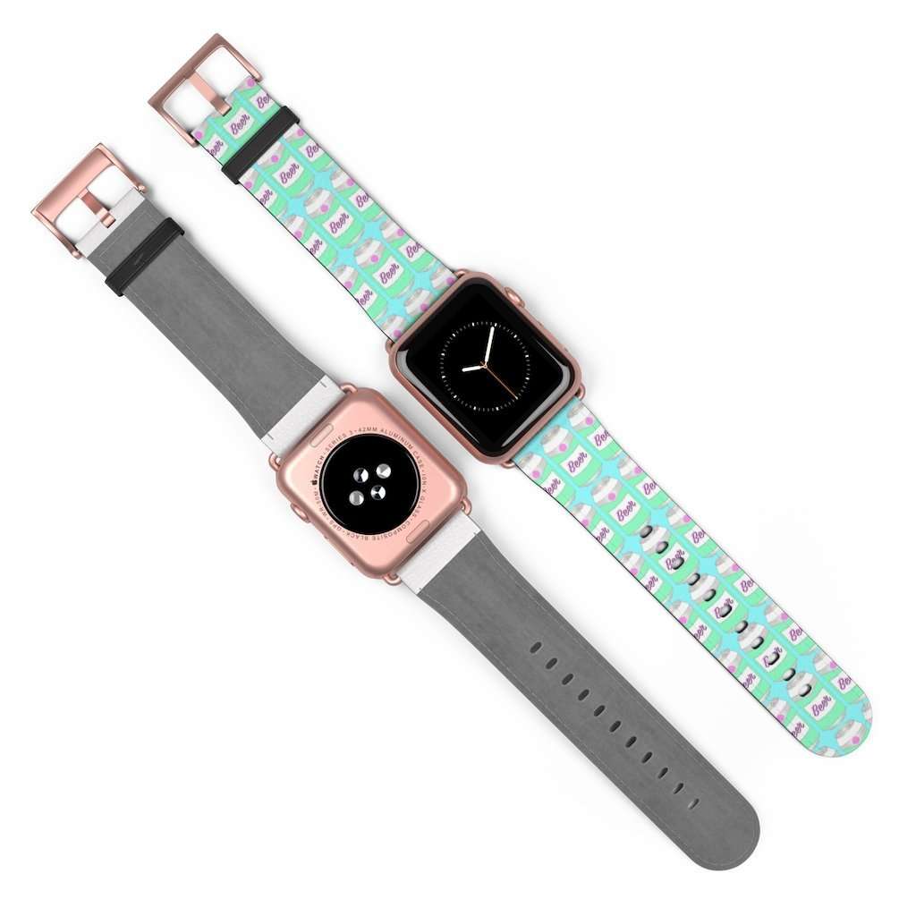 Brewski Beer Print Apple Watch Band - HAYLEY ELSAESSER 