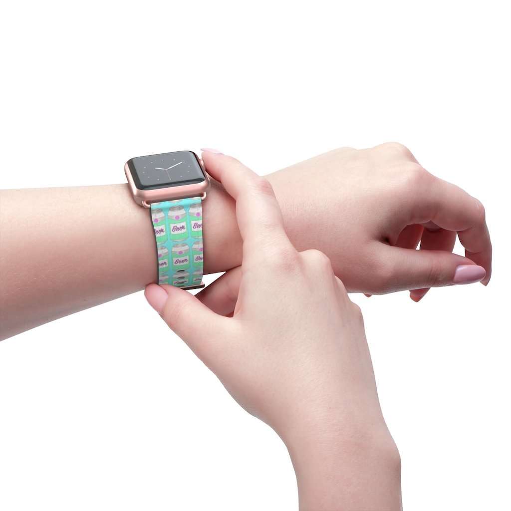 Brewski Beer Print Apple Watch Band - HAYLEY ELSAESSER 