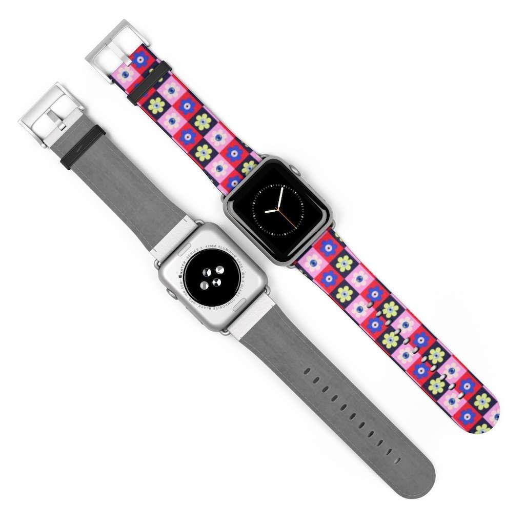 Checkered Eye Flower Print Apple Watch Band - HAYLEY ELSAESSER 