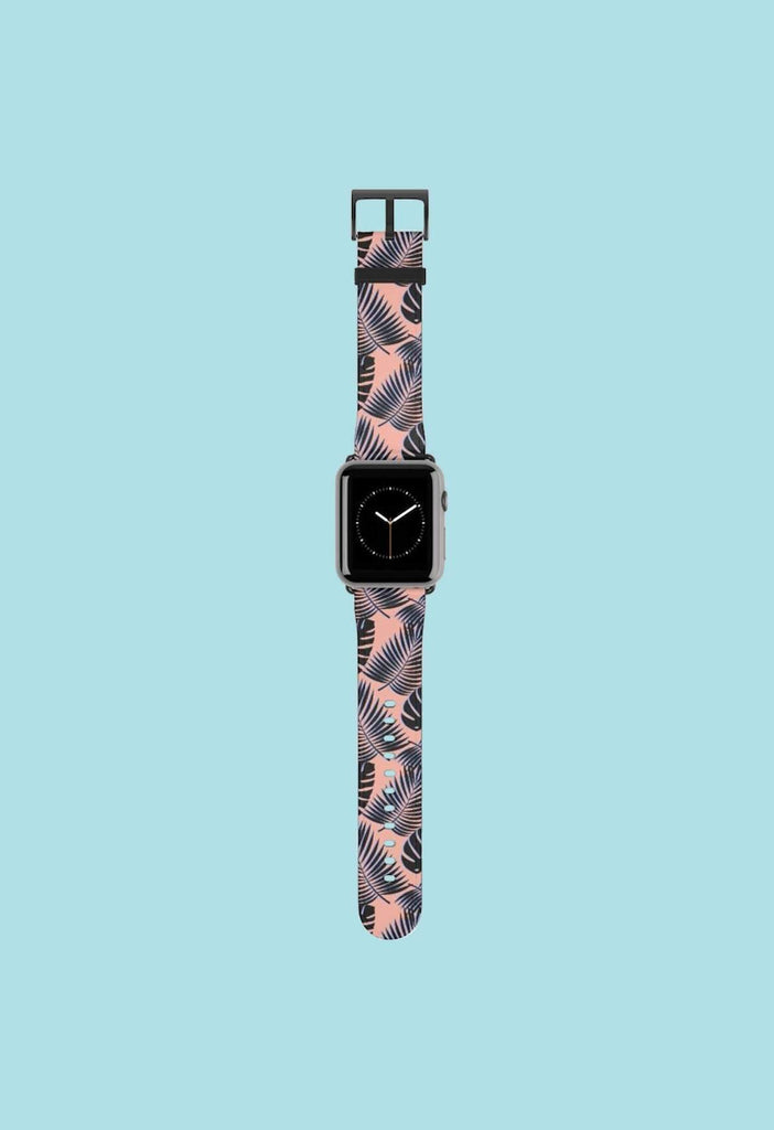 Palm Leaf Print Apple Watch Band - HAYLEY ELSAESSER 